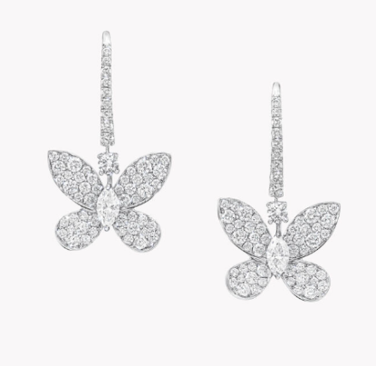 Picture of GRAFF Lovely Butterfly Diamond Long Earrings